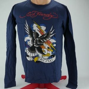 NWT Ed Hardy '77 Tattoo Eagle L/S T-Shirt Size S